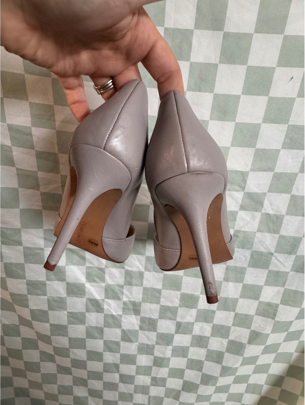 Vince Camuto Women's 8M Pointed Toe High Heel Pumps in Taupe - Picture 5 of 10